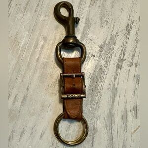 Keychain in Brass and Leather